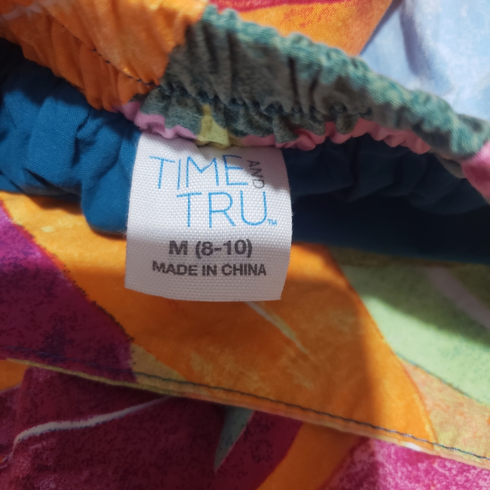 Time and Tru Sz M Vibrant Boho Floral Maxi Skirt - Picture 3 of 8